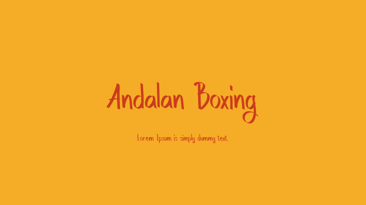 Andalan Boxing Font
