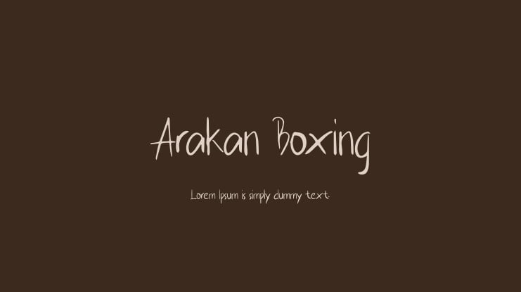 Arakan Boxing Font