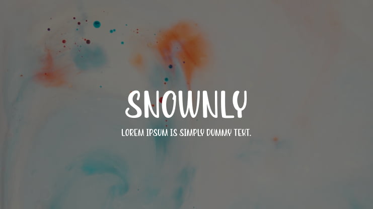 SNOWNLY Font
