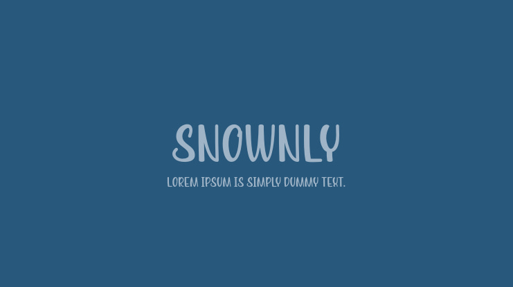SNOWNLY Font