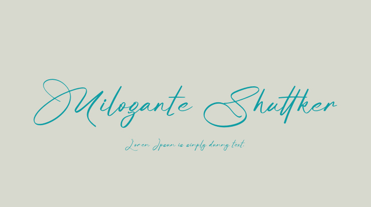 Milogante Shuttker Font