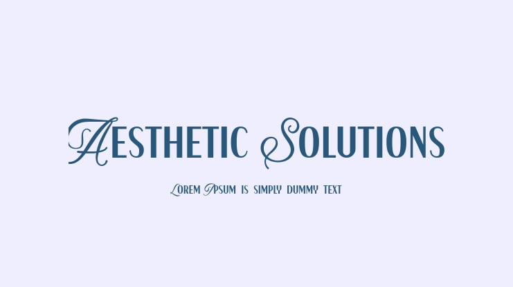 Aesthetic Solutions Font