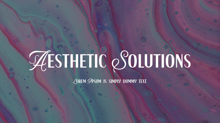 Aesthetic Solutions Font
