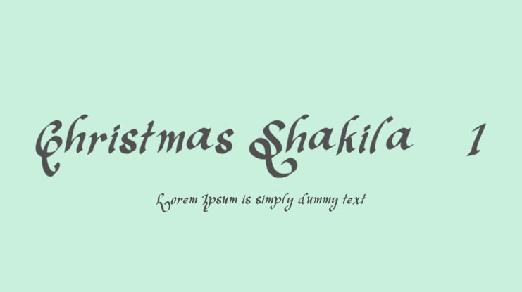 Christmas Shakila - 1 Font