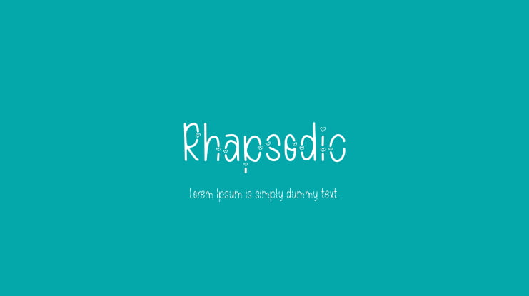 Rhapsodic Font