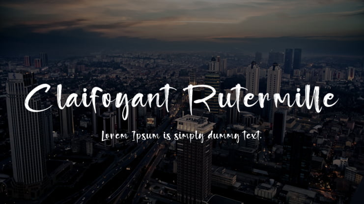 Claifoyant Rutermille Font