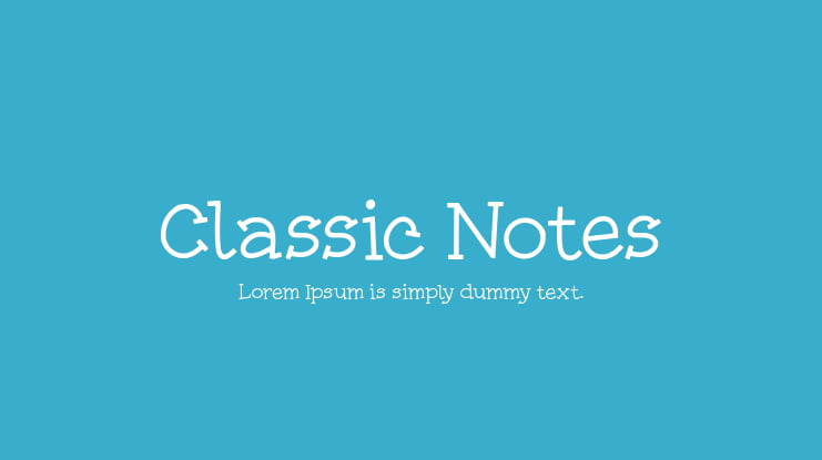 Classic Notes Font