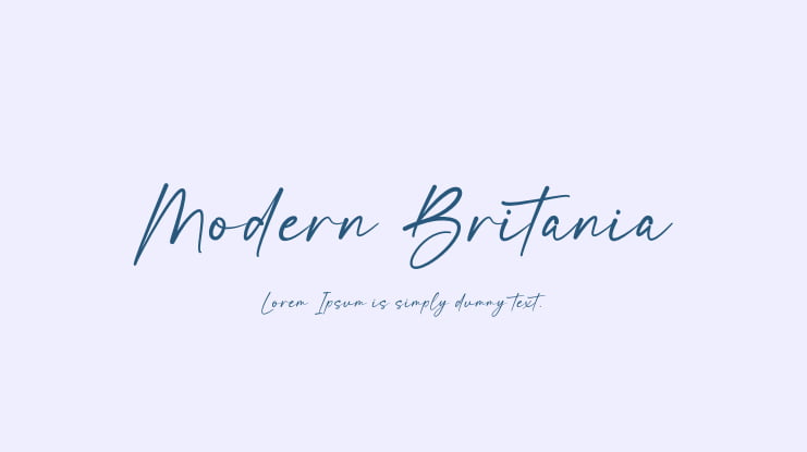 Modern Britania Font
