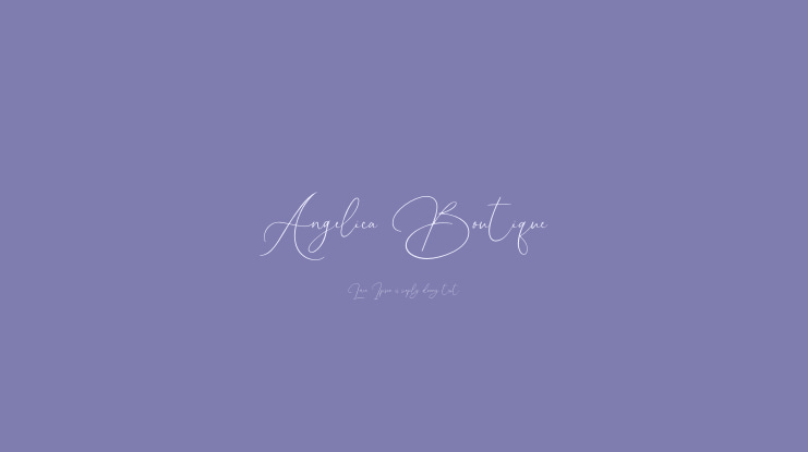 Angelica Boutique Font