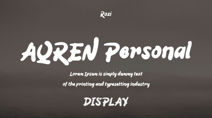 AQREN Personal Font