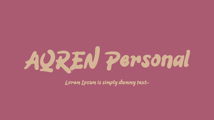 AQREN Personal Font