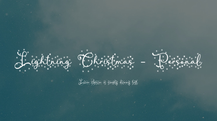 Lightning Christmas - Personal Font