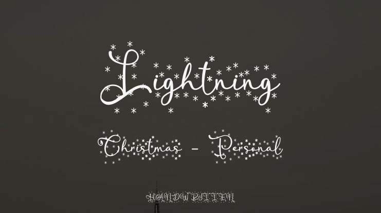 Lightning Christmas - Personal Font