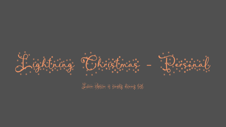 Lightning Christmas - Personal Font