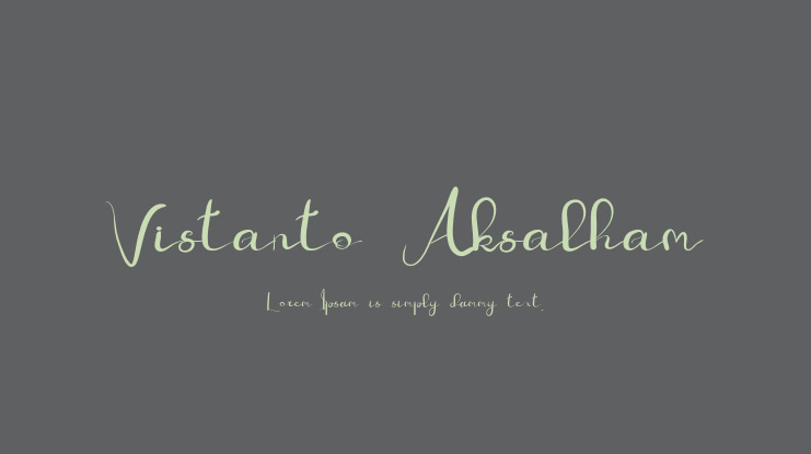 Vistanto Aksalham Font