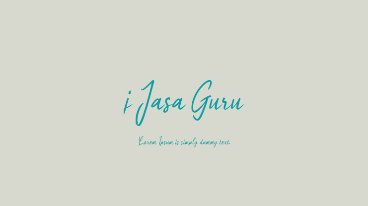 j Jasa Guru Font
