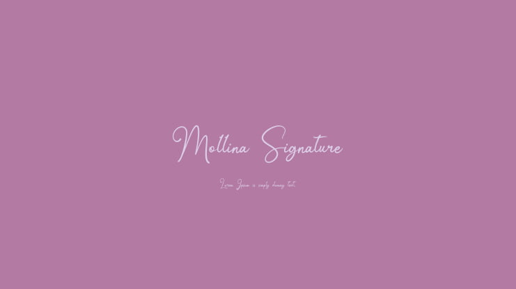 Mollina Signature Font