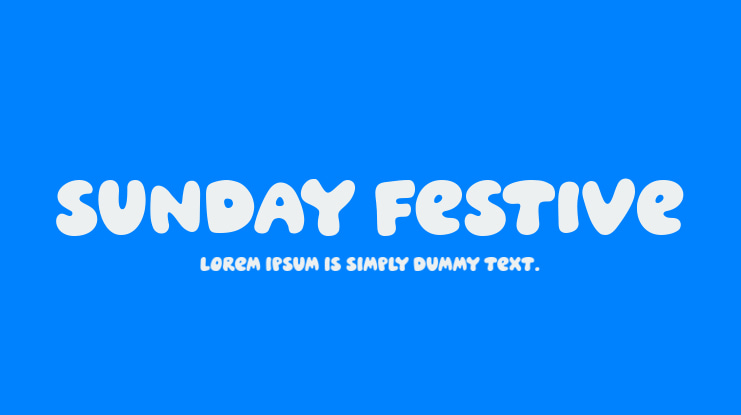 Sunday Festive Font