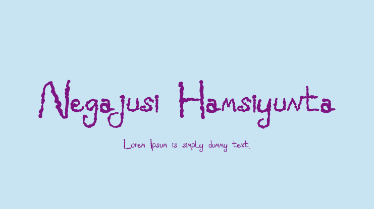 Negajusi Hamsiyunta Font