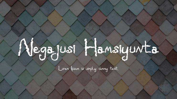 Negajusi Hamsiyunta Font