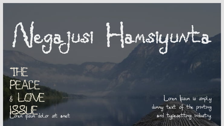 Negajusi Hamsiyunta Font
