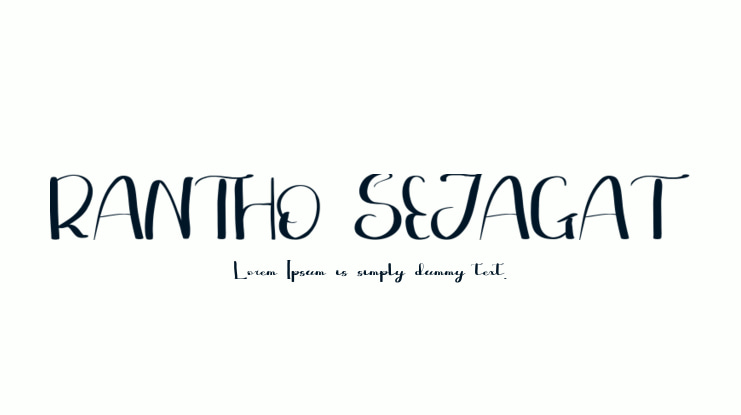 RANTHO SEJAGAT Font