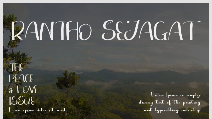 RANTHO SEJAGAT Font