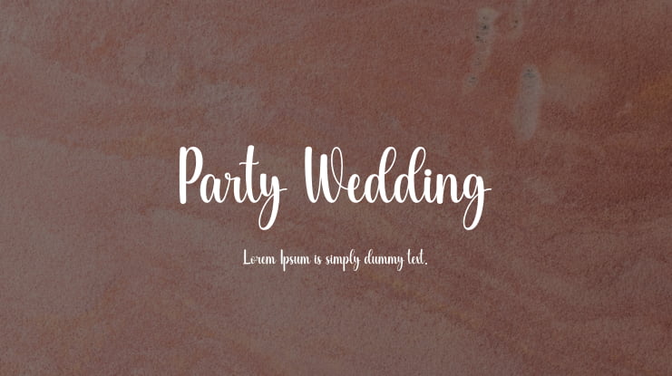 Party Wedding Font