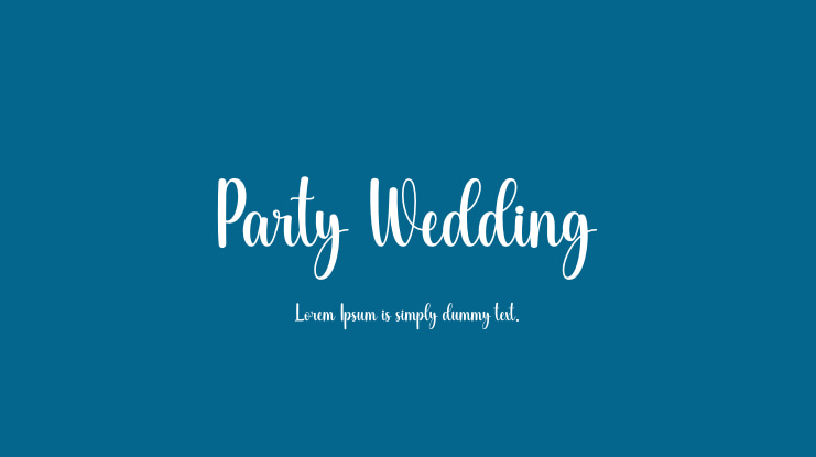 Party Wedding Font