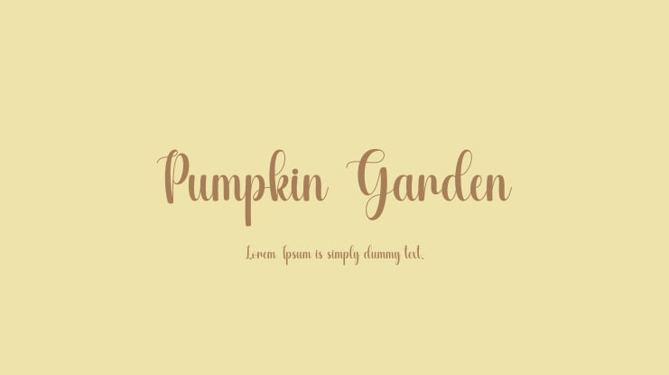 Pumpkin Garden Font
