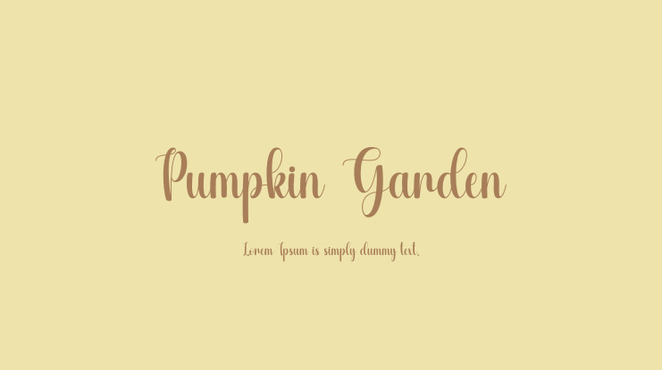 Pumpkin Garden Font