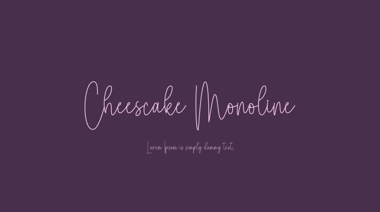 Cheescake Monoline Font Family