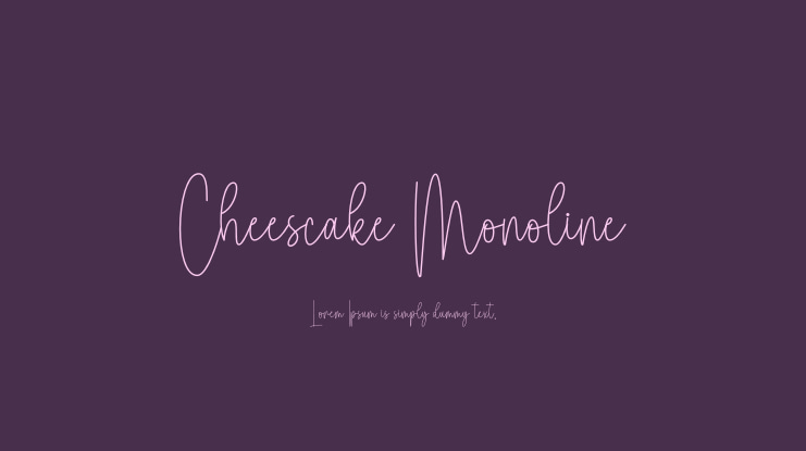 Cheescake Monoline Font Family