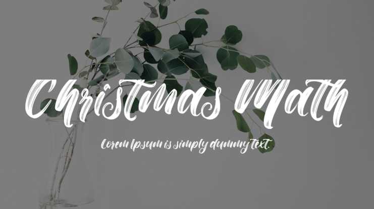 Christmas Math Font