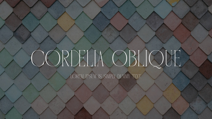 Cordelia Oblique Font Family