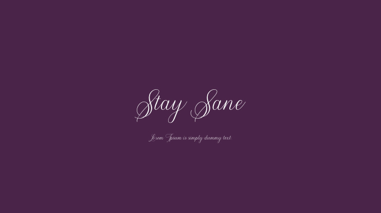 Stay Sane Font