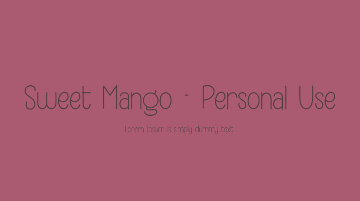 Sweet Mango - Personal Use Font
