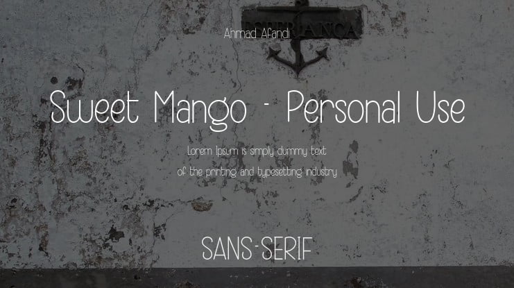 Sweet Mango - Personal Use Font