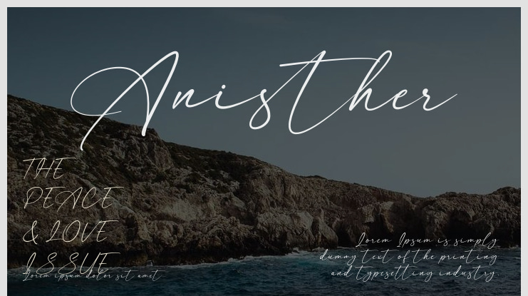 Anisther Font Family