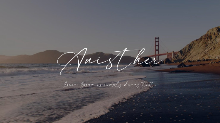 Anisther Font Family