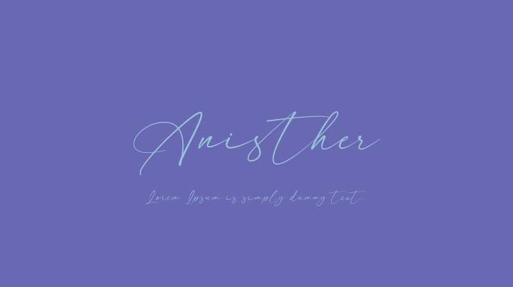 Anisther Font Family