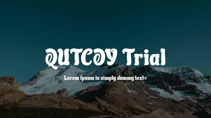 QUTCOY Trial Font
