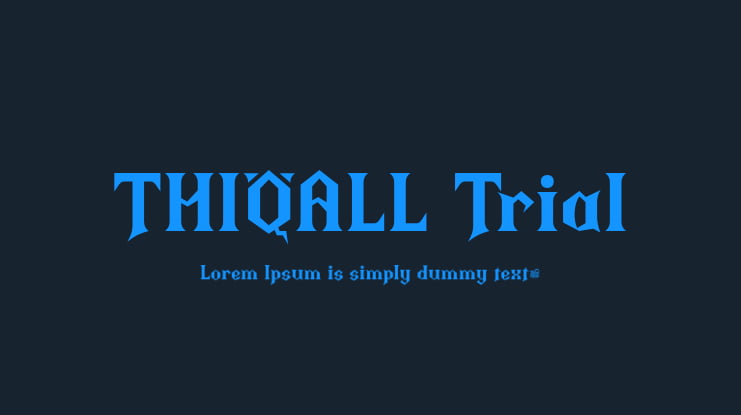 THIQALL Trial Font