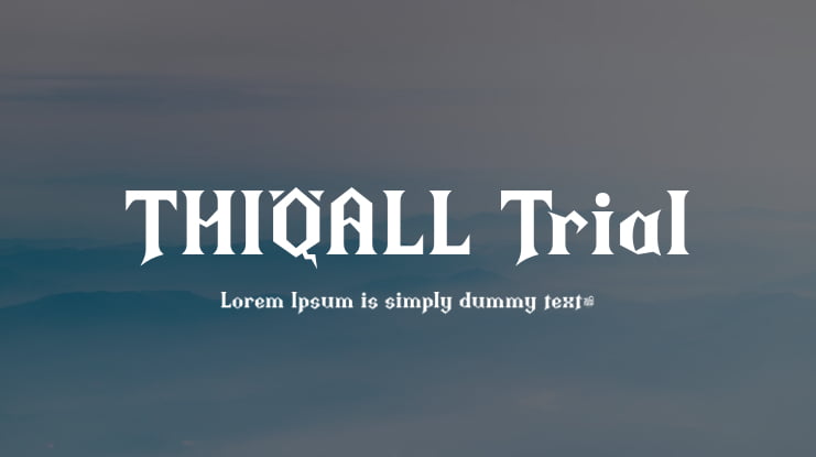 THIQALL Trial Font
