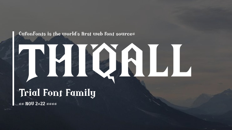 THIQALL Trial Font