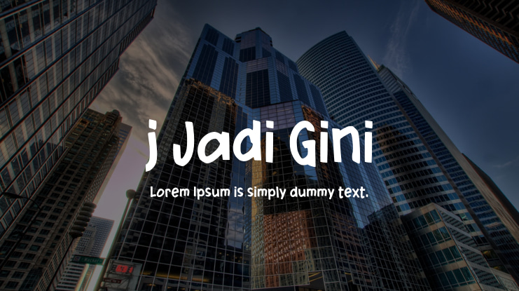 j Jadi Gini Font