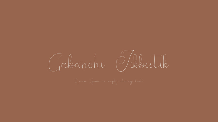 Gabanchi Jikbutik Font