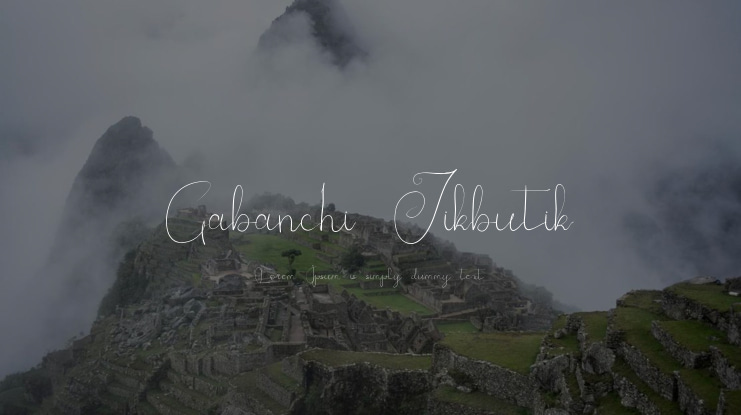 Gabanchi Jikbutik Font