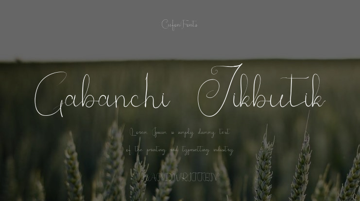 Gabanchi Jikbutik Font