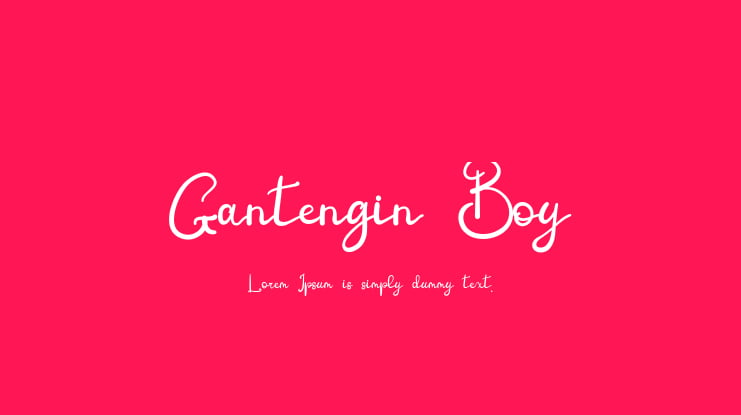 Gantengin Boy Font